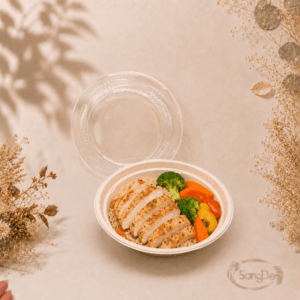 14號植纖碗,環保材質可分解植纖碗,14號紙纖碗960ml,丼飯碗,400入/箱