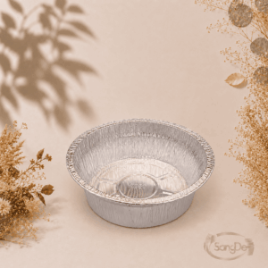 2050圓形鋁盒, 可裝焗烤飯麵.烤肉食材.生鮮食品.生菜沙拉等等,500入/箱