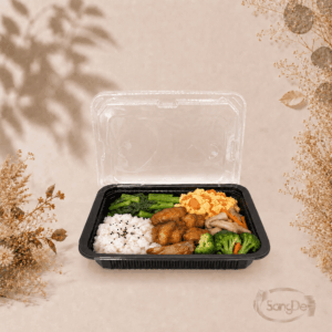 RA30單格通用黑色食品盒,PP單格黑色塑膠盒,外帶微波便當盒,保鮮盒500入/箱