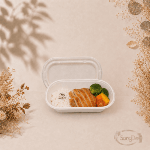 58號單格植纖餐盒1000cc,可放輕食.沙拉.吐司.健康餐.義大利麵.排餐類等等,可分解回收環保材質,500入/箱