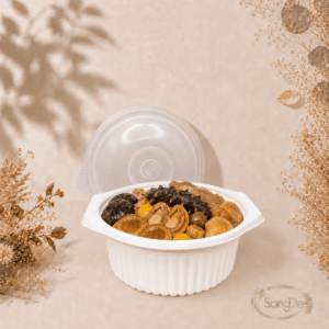2000cc盅型微波盒,常用於各式年菜湯品.外帶雞湯等等,年菜送禮大眾喜愛選擇容器,300入/箱