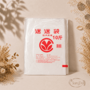 迷迷牌,十斤耐熱袋, 材質HDPE高密度聚乙烯,耐熱-10°C至100°C,60包/件