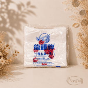 龍頭牌,四斤白色印紅花提袋,材質HDPE高密度聚乙烯,四斤白花提袋,四斤紅花提袋,80包/件