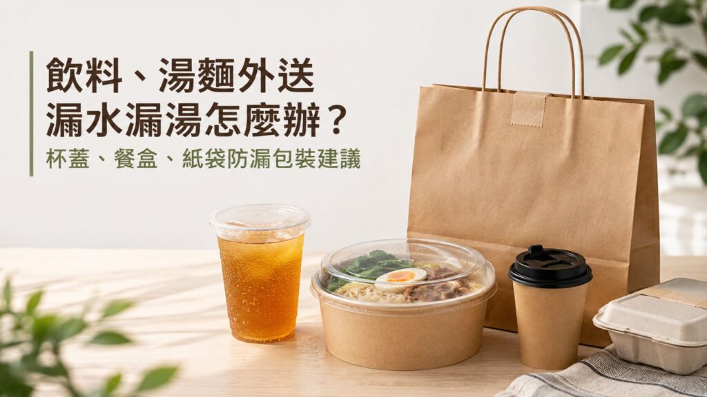 為什麼外送會漏水、漏湯-杯蓋、餐盒、紙袋防漏包裝建議