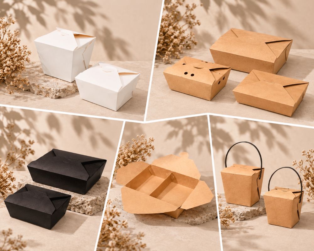 生日派對餐具備品-4-外帶牛皮紙餐盒或全白美式盒