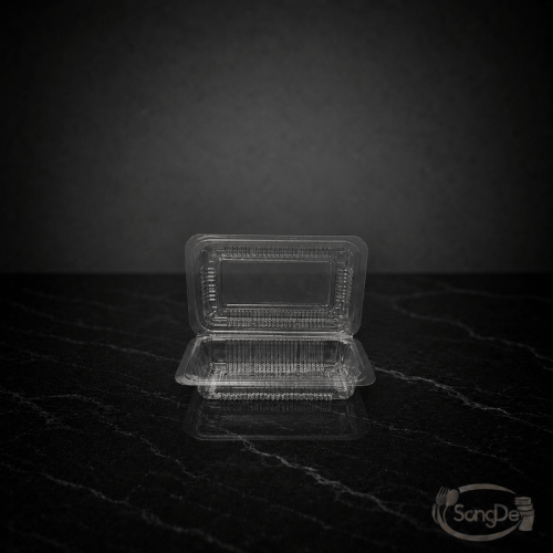 1H透明食品盒,台灣小吃店常用透明塑膠外袋盒,用於炒麵.炒米粉.餛飩.切片水果.冷盤小菜.滷味.黑白切等等,2000入/箱