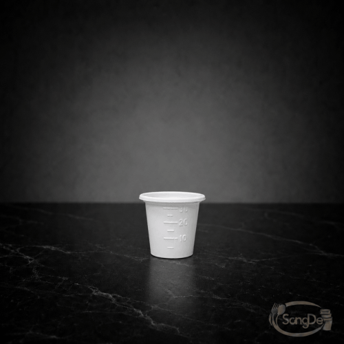 30cc塑膠試飲白杯,30CC一口杯,試吃杯,小藥杯,小白杯,刻度杯,小量杯,塑膠小杯,5000入/箱