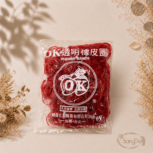 中橡皮筋,紅色橡皮筋,#16橡皮筋, 常用於文具用品、電商零售出貨、家庭收納,100包/件