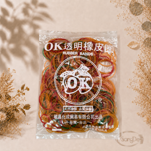 大橡皮筋,三色橡皮筋,#18橡皮筋, 常用於免洗便當盒.菜市場蔬菜.夜市小吃攤販,100包/件